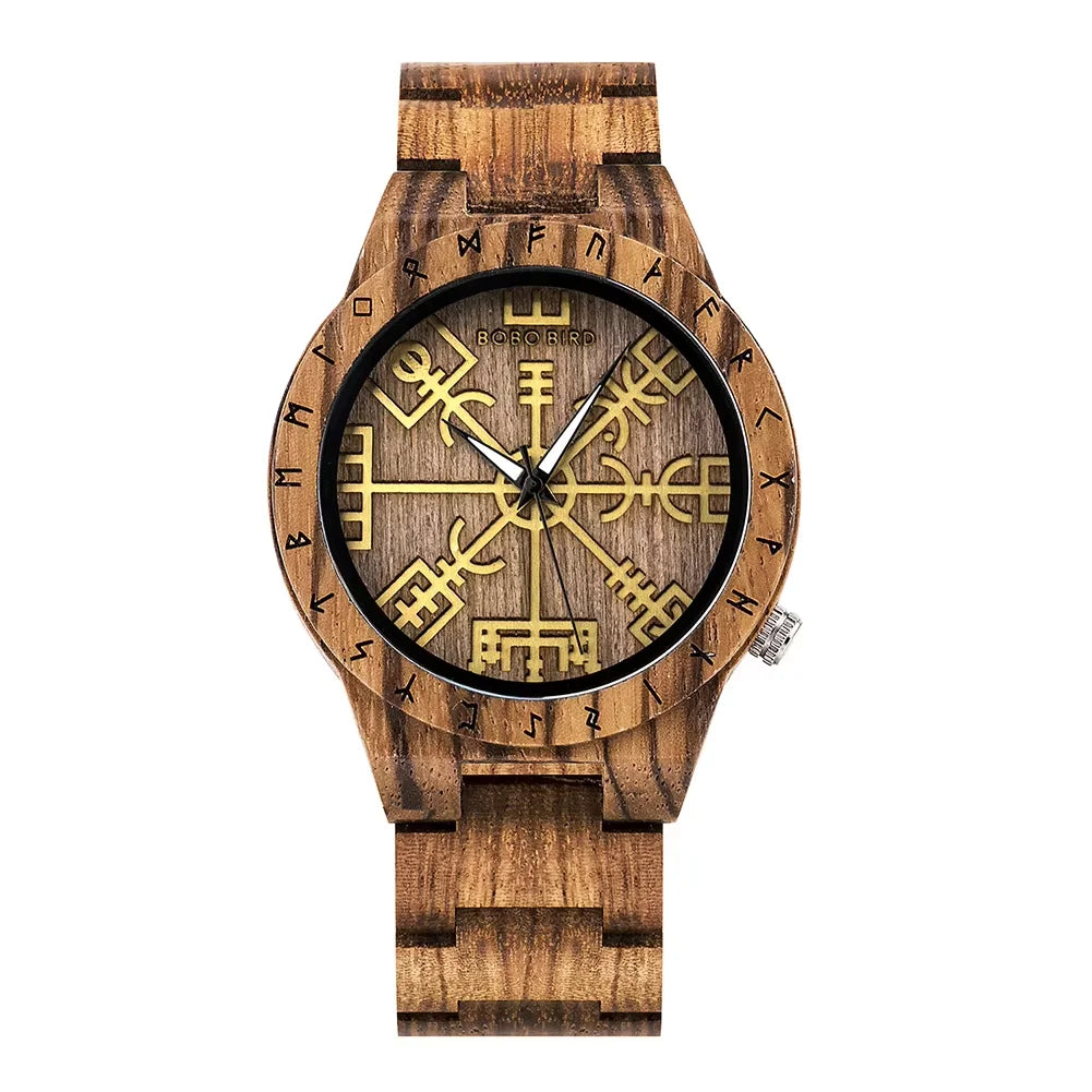 Ebony Compass Wooden Watch - BOBO BIRD