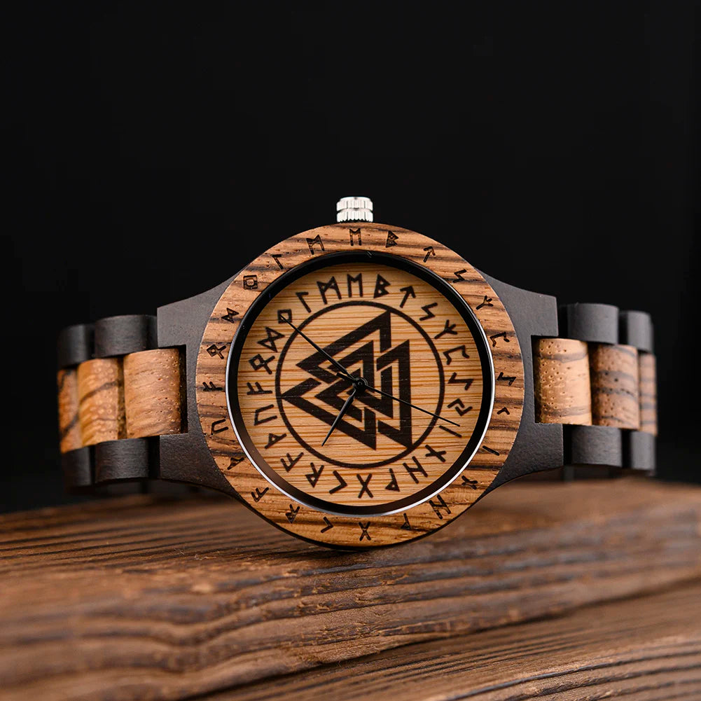 Ebony Compass Wooden Watch - BOBO BIRD