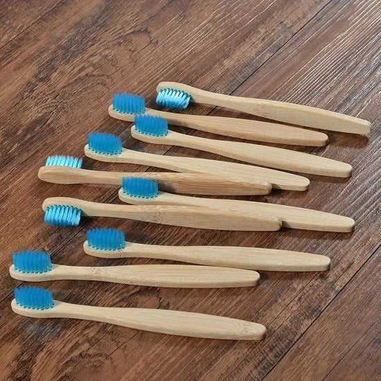 Kids Bamboo Toothbrush Set (10 Pack)