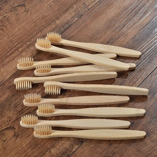Kids Bamboo Toothbrush Set (10 Pack)