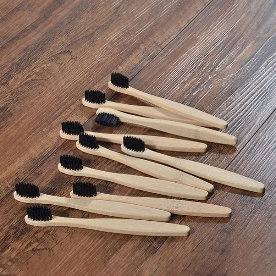 Kids Bamboo Toothbrush Set (10 Pack)
