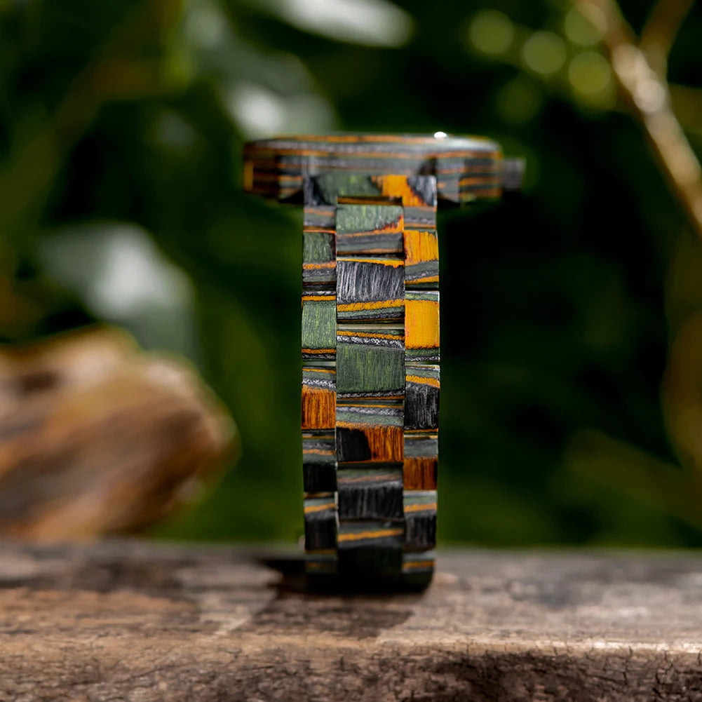 Laser Dial Camouflaged Wooden Watch - BOBO BIRD