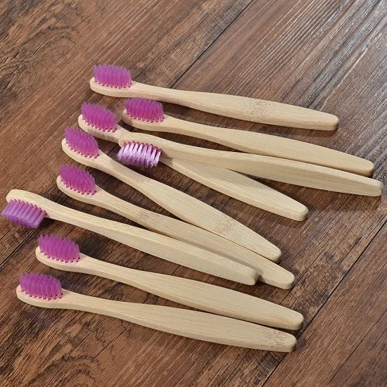 Kids Bamboo Toothbrush Set (10 Pack)