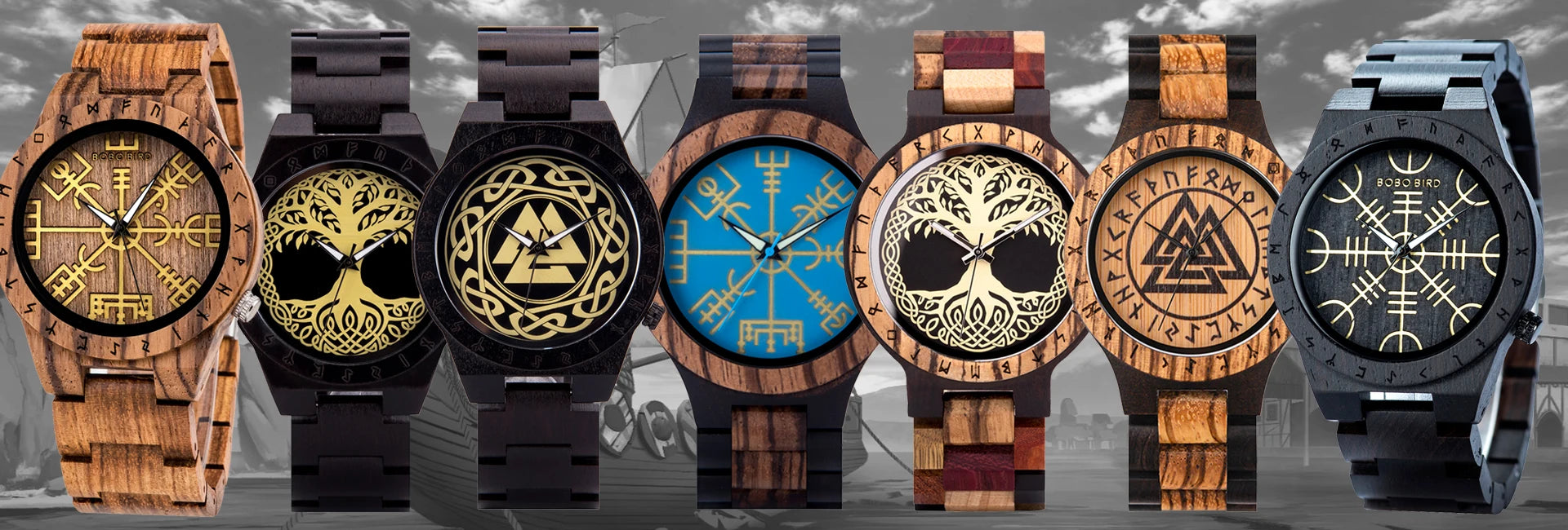 Ebony Compass Wooden Watch - BOBO BIRD