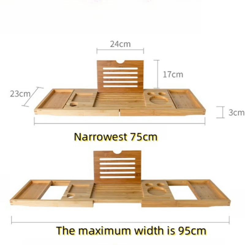 Adjustable Bamboo Bath Caddy
