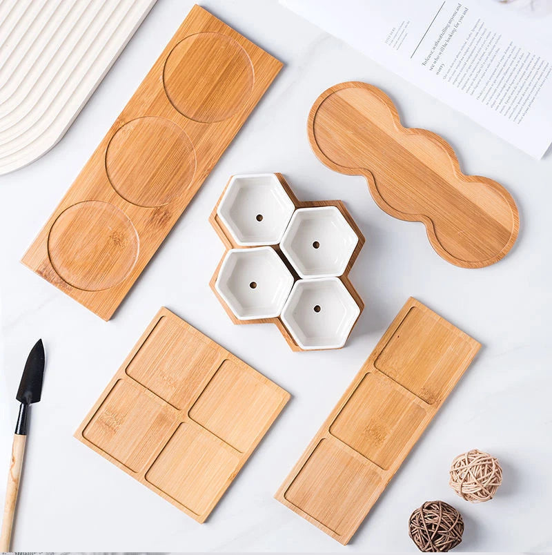 Japanese-style Wooden Serving Trays