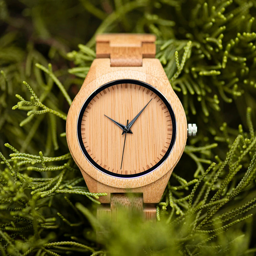 Minimalist Bamboo Quartz Watch - BOBO BIRD