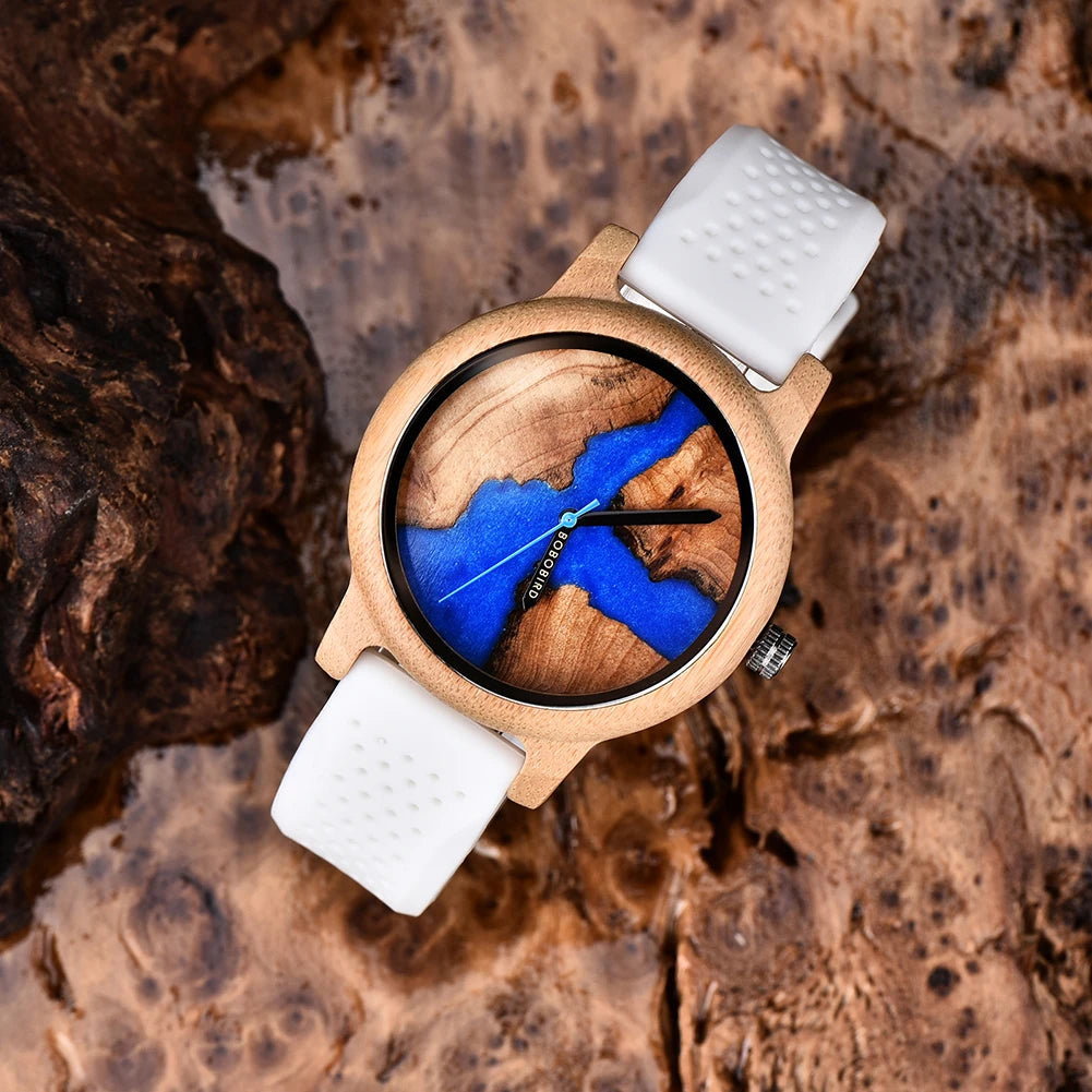 Laser Dial Camouflaged Wooden Watch - BOBO BIRD