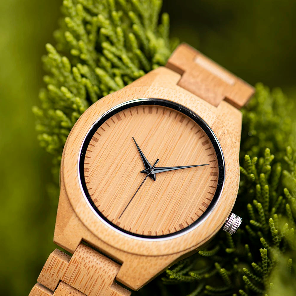 Minimalist Bamboo Quartz Watch - BOBO BIRD