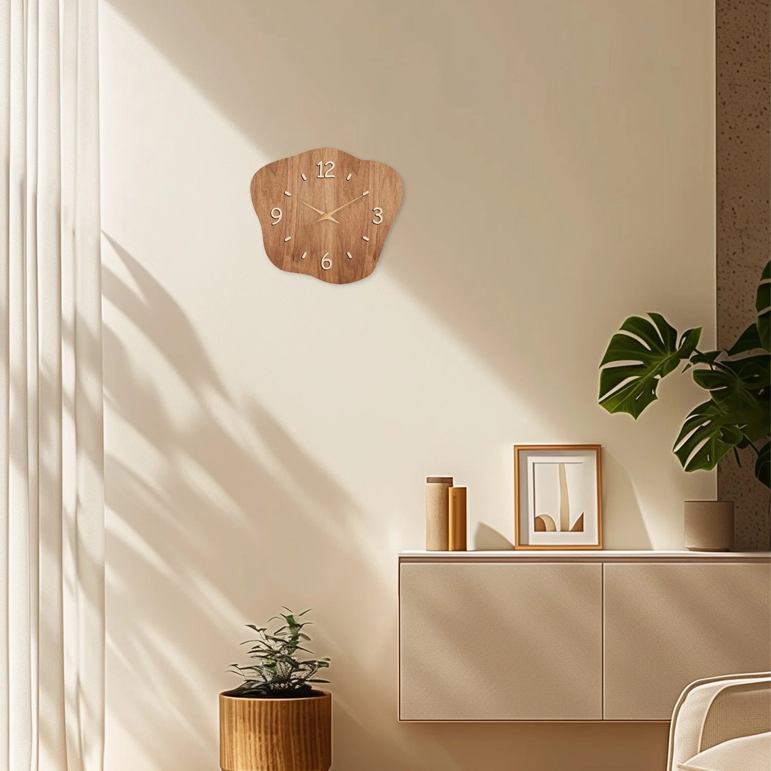 French-Style Vintage Wooden Wall Clock