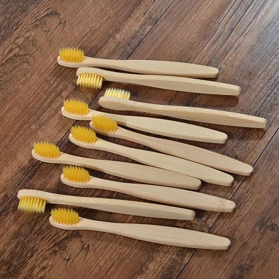 Kids Bamboo Toothbrush Set (10 Pack)