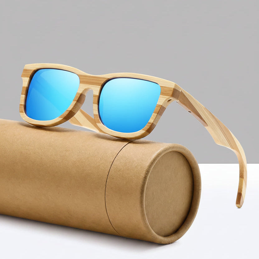 Polarized Natural Zebra Bamboo Sunglasses