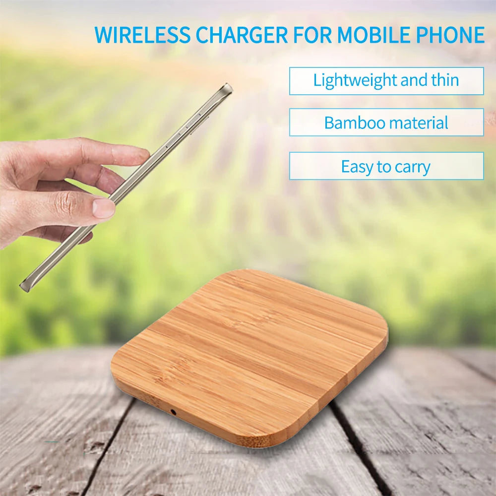 Wooden Magnetic Wireless Charger Pad – Minimalist Fast Charging Station