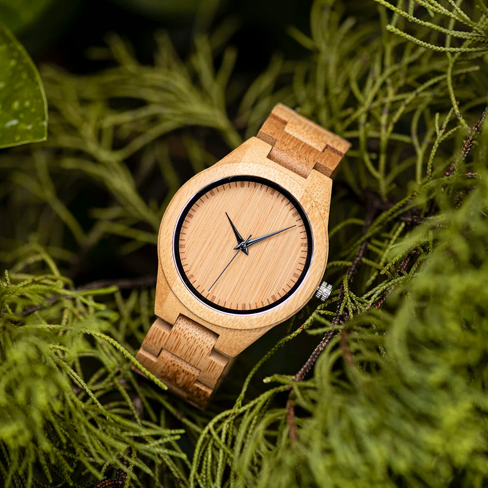 Minimalist Bamboo Quartz Watch - BOBO BIRD