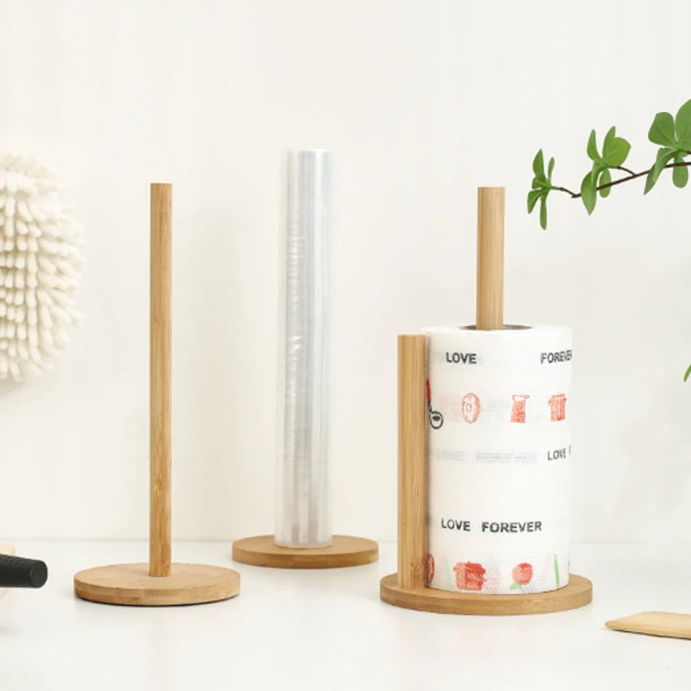 Elegant Bamboo Countertop Paper Holder