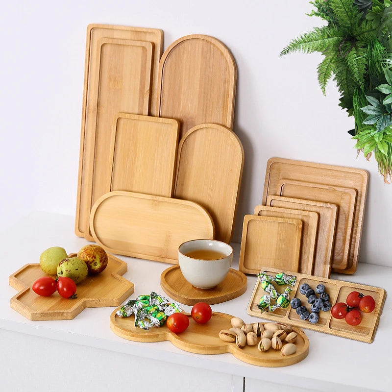 Japanese-style Wooden Serving Trays