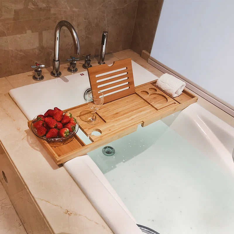Adjustable Bamboo Bath Caddy
