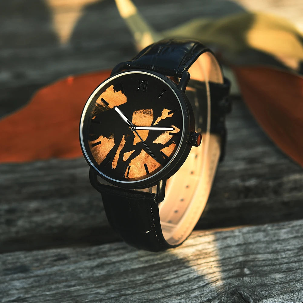 Laser Dial Camouflaged Wooden Watch - BOBO BIRD