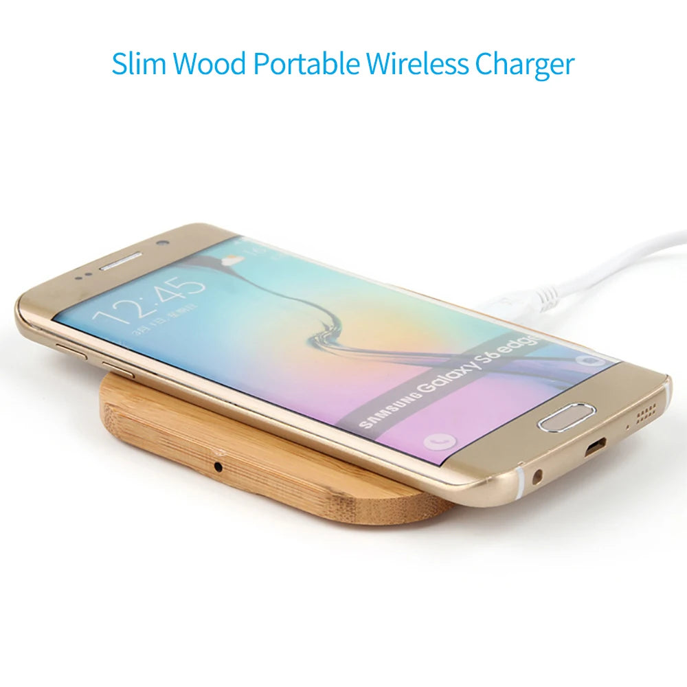 Wooden Magnetic Wireless Charger Pad – Minimalist Fast Charging Station